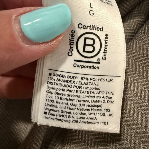 Athleta Delancey Houndstooth Gray Tight Leggings Size L - Picture 7 of 10